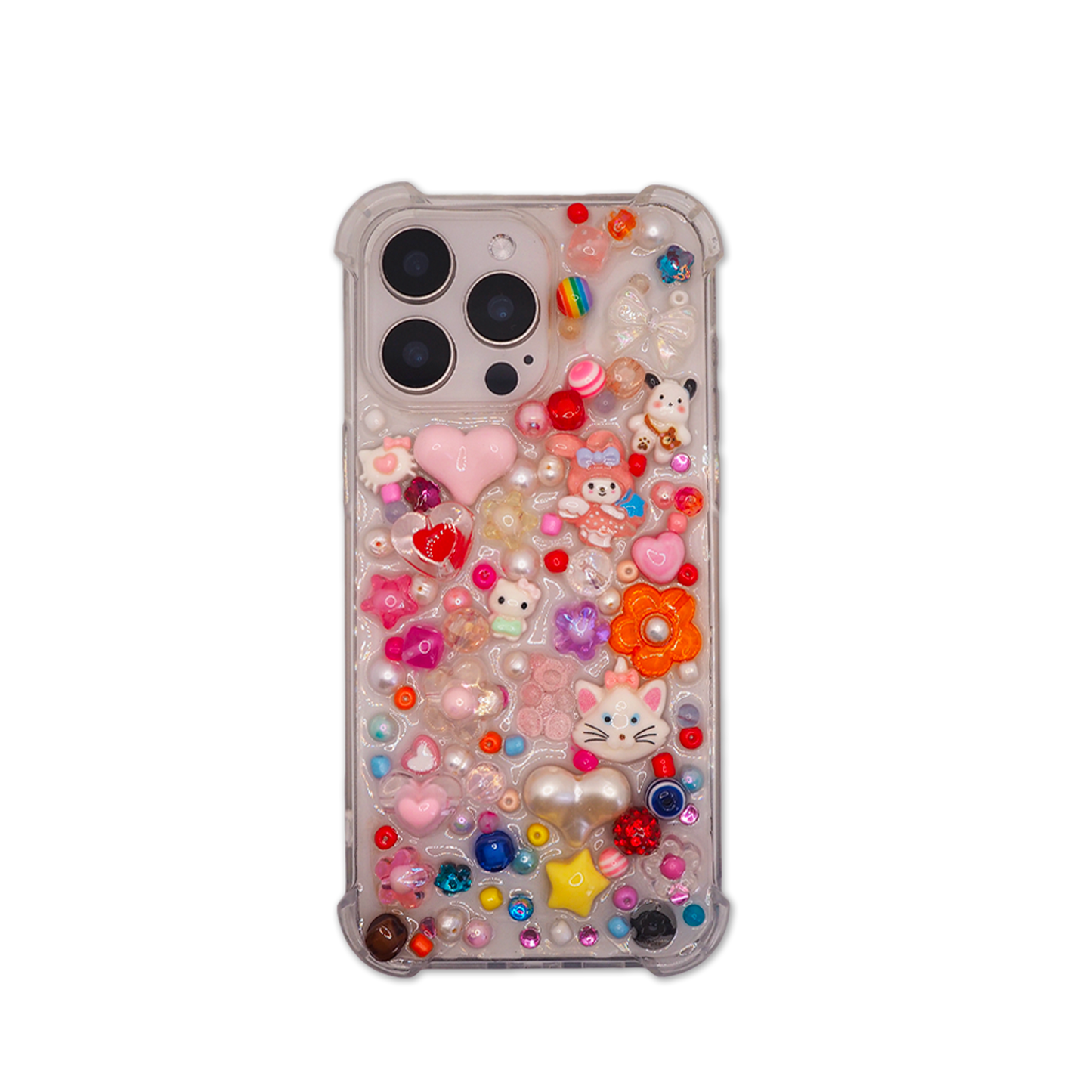 The Stargazer Case is a handmade resin phone case. It is a vibrant explosion of color and charm, perfect for those who love to dream big. Super cute and fashionable accessory.