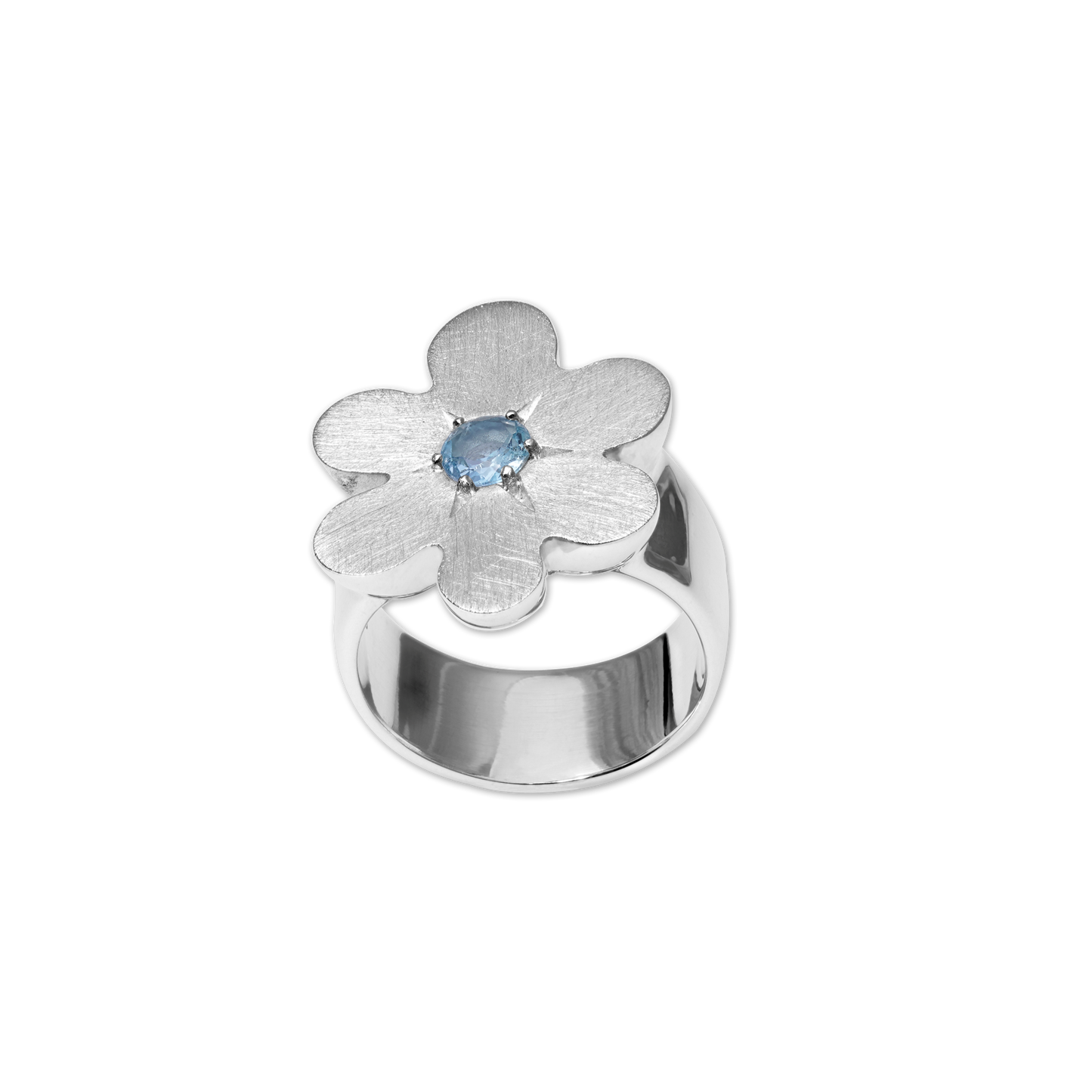 The Silver Daisy Aquamarine